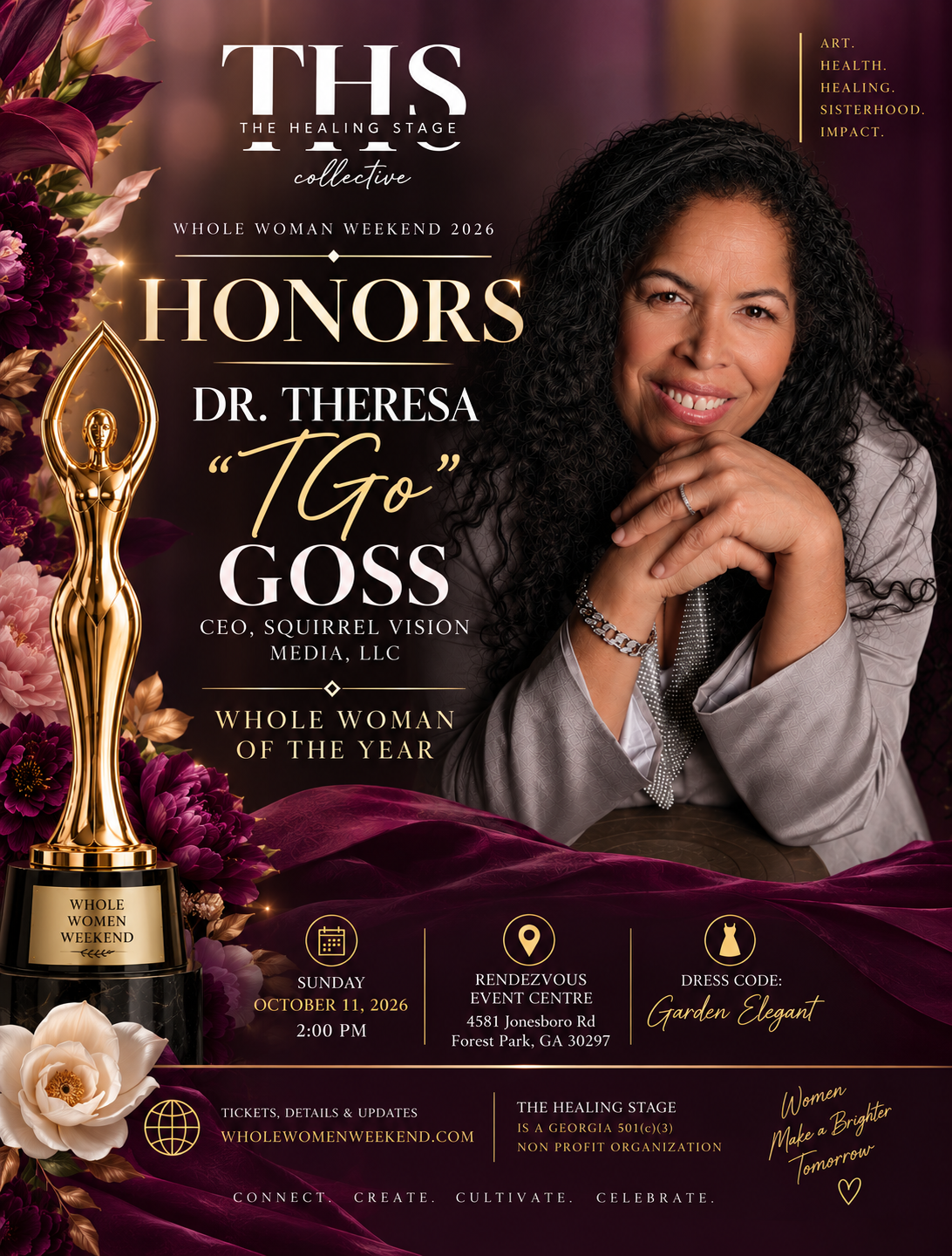 Dr. Theresa “TGo” Goss, 2026 THS Honoree — Whole Woman of the Year